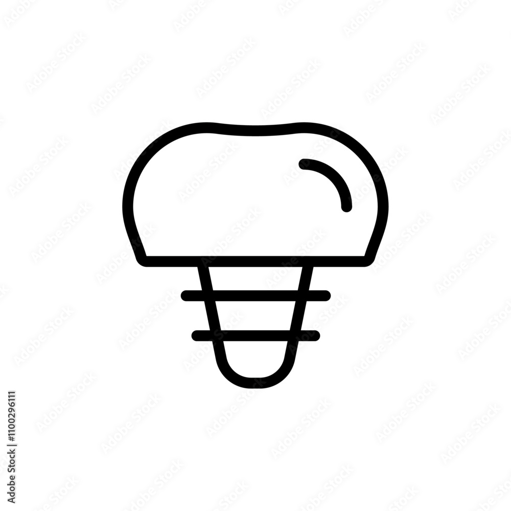 Aufkleber Dental implants icon Outline vector for web ui