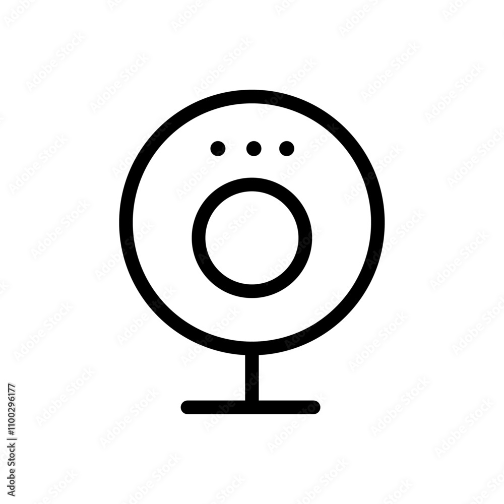 Aufkleber digital webcam icon outline vector for web ui