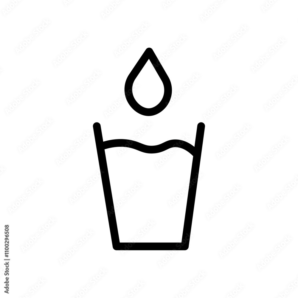 Poster Drinking enough water icon Outline vector for web ui