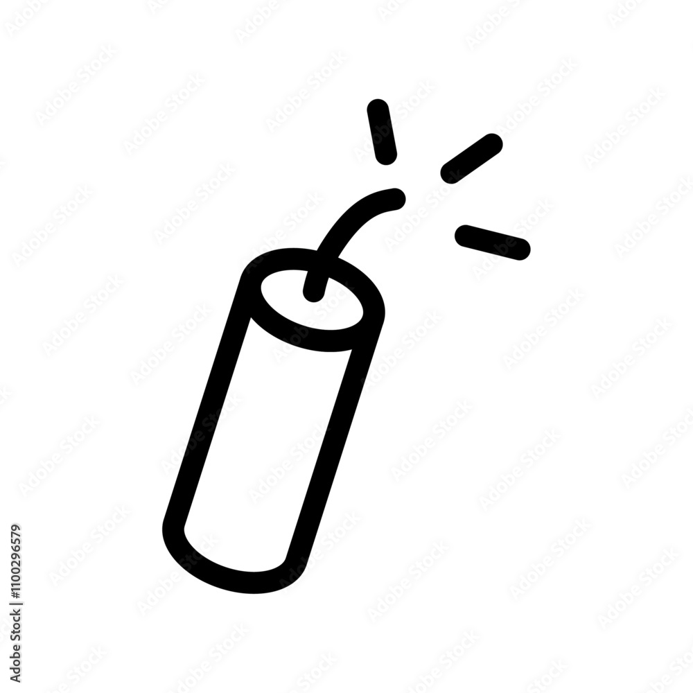 Aufkleber dynamite icon Outline vector for web ui