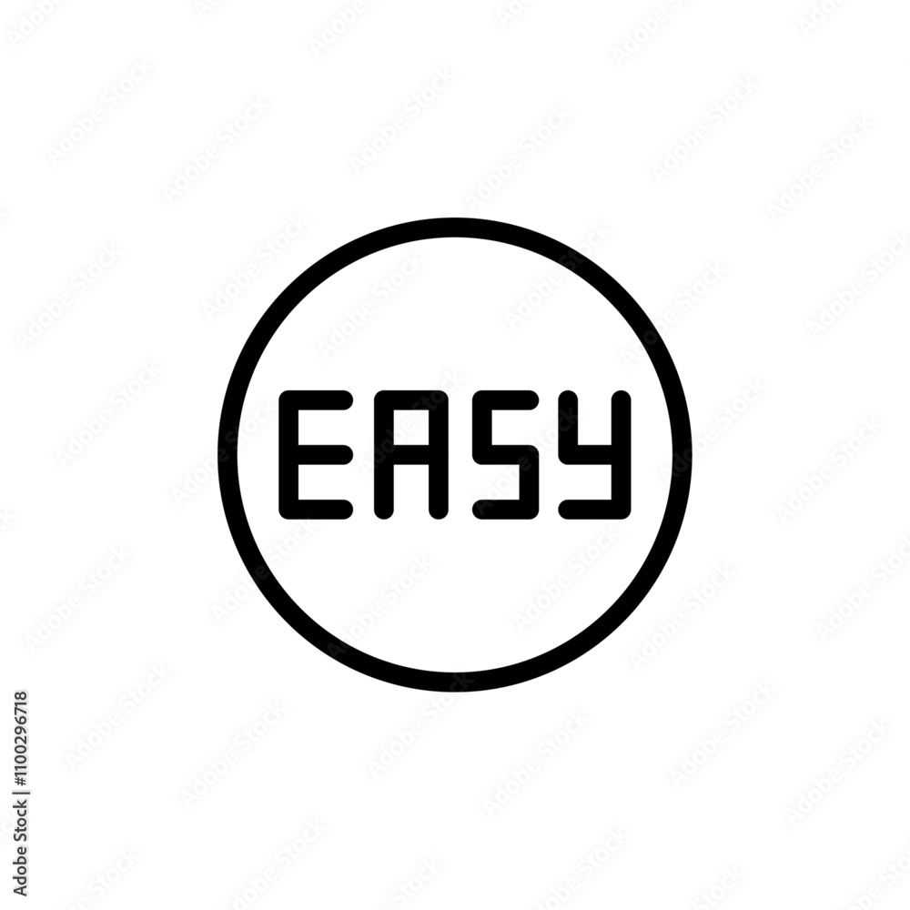 Aufkleber Easy icon Outline vector for web ui