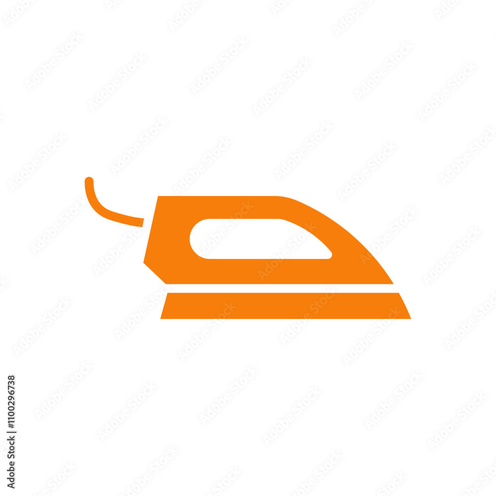 Poster electric iron icon outline vector for web ui