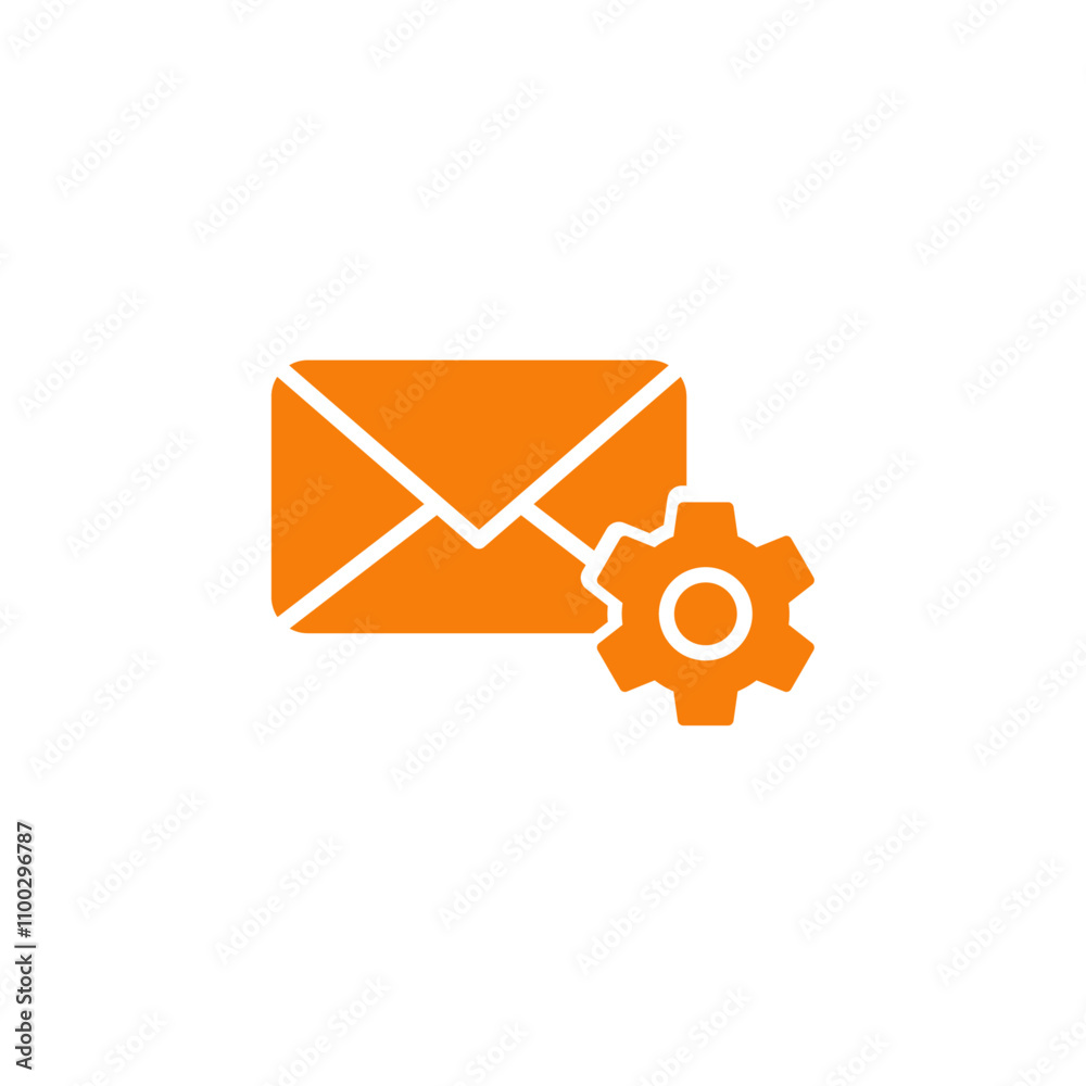 Poster email settings icon outline vector for web ui