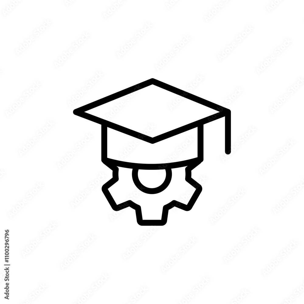 Poster Engineering education icon Outline vector for web ui