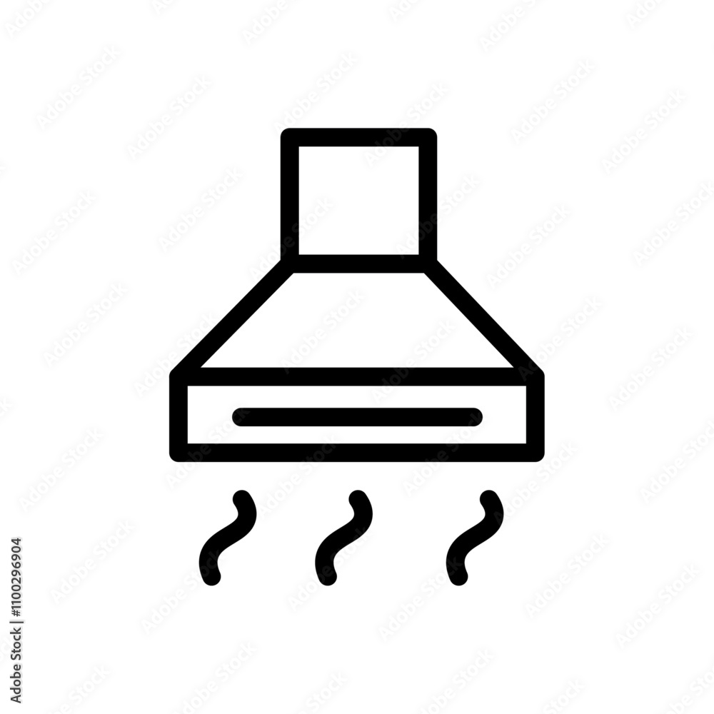 Aufkleber Extractor Hood icon Outline vector for web ui