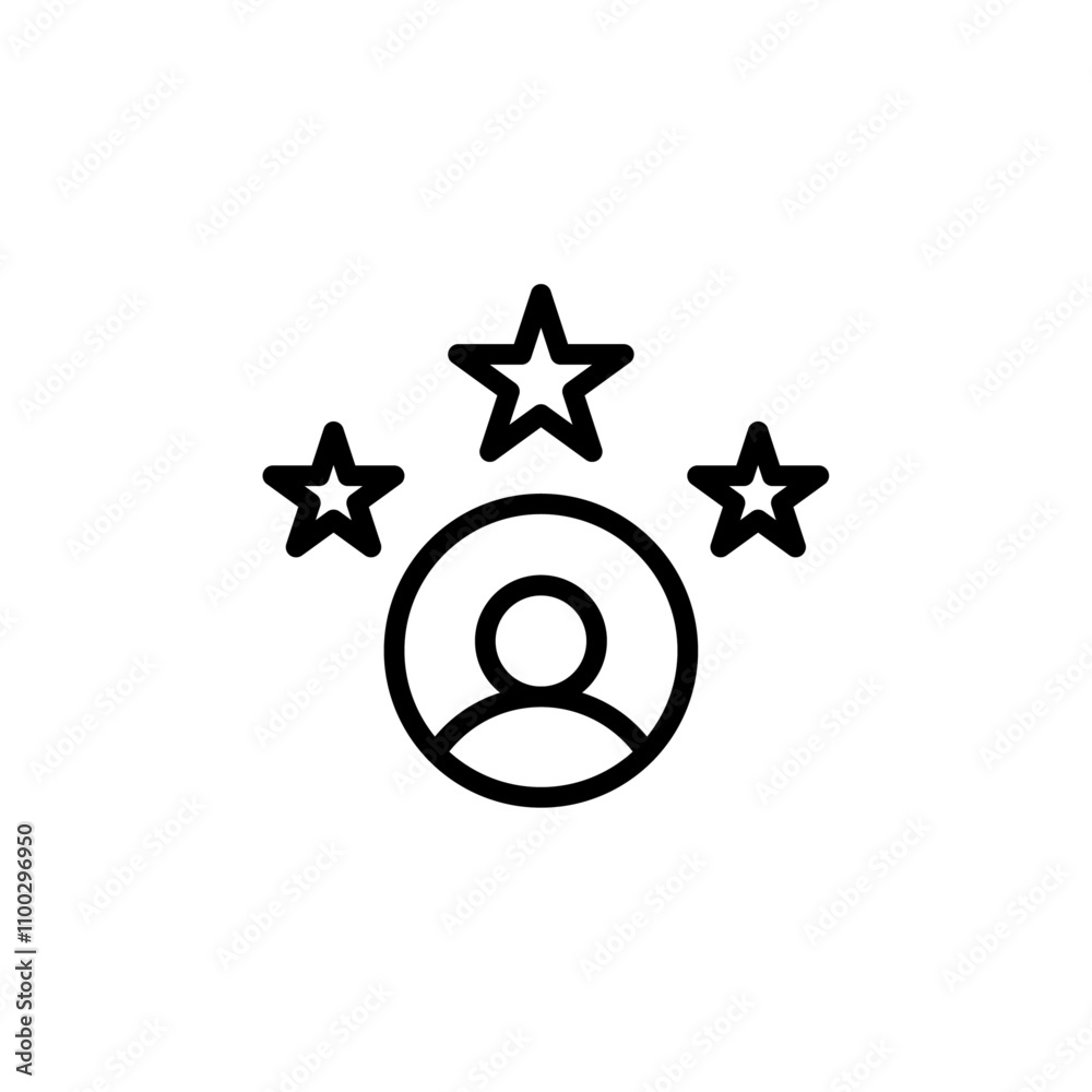 Aufkleber experience icon Outline vector for web ui
