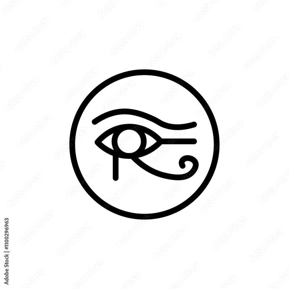 Aufkleber eye of horus egypt deity icon outline vector for web ui