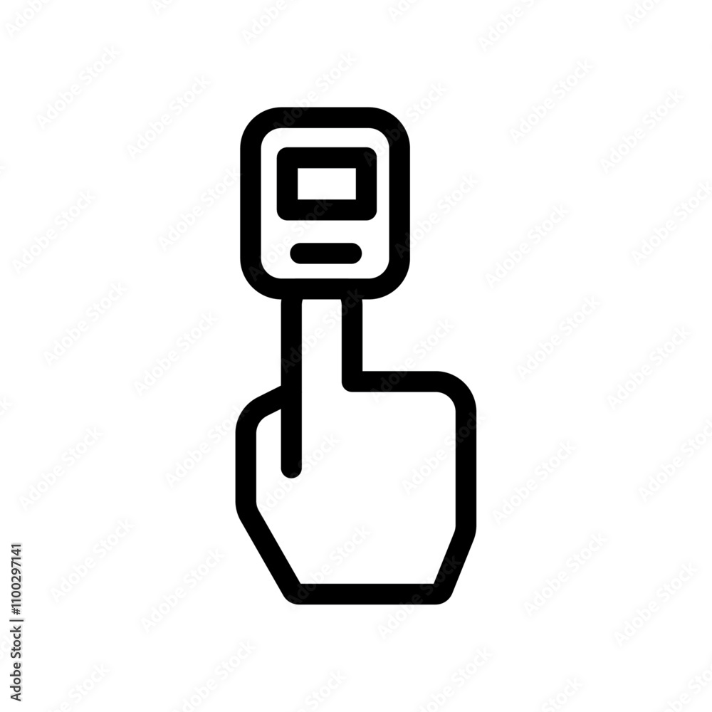 Aufkleber Fingertip pulse oximeter icon Outline vector for web ui