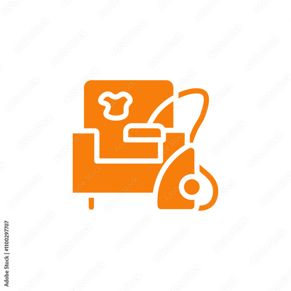 Poster furniture dry cleaning icon outline vector for web ui