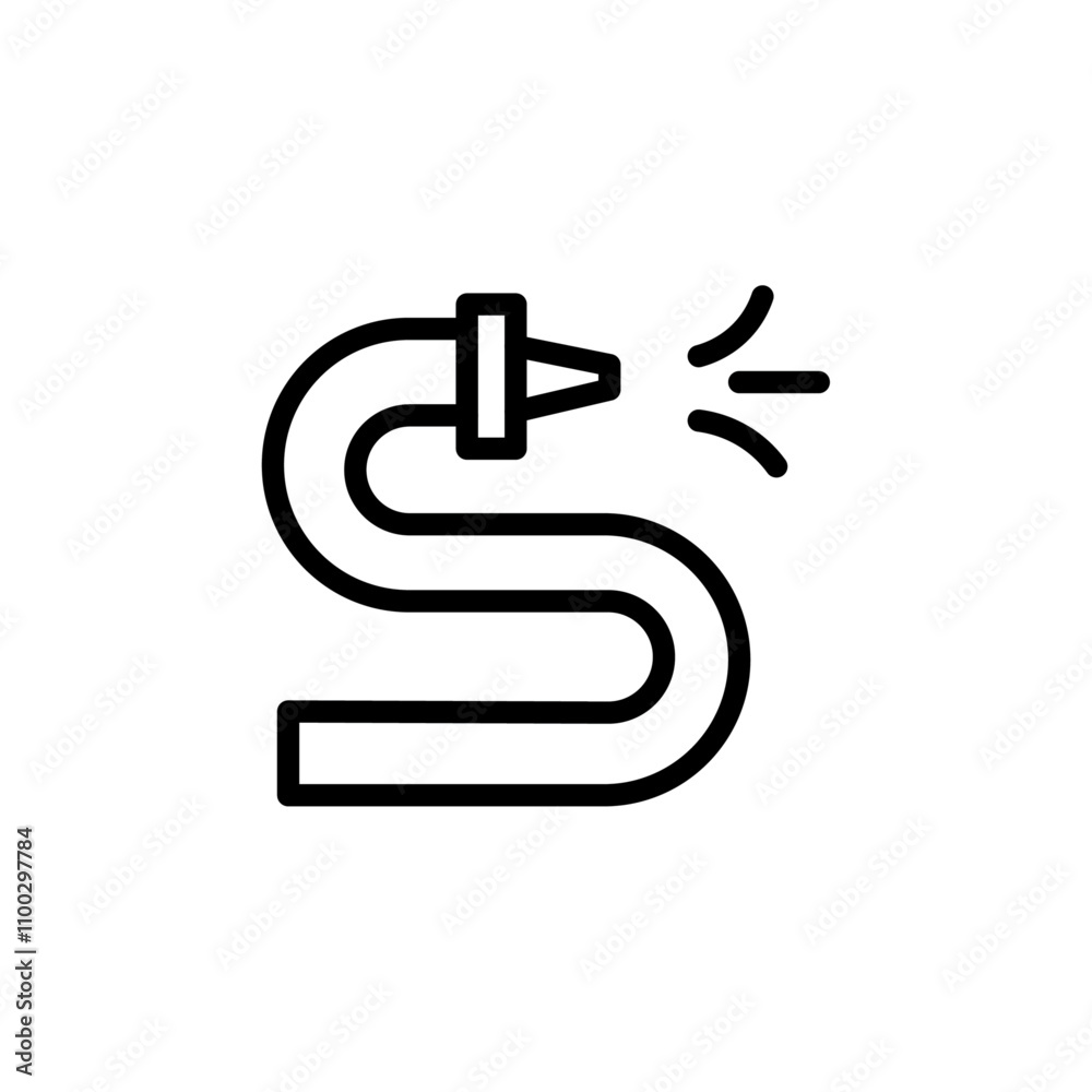 Aufkleber garden hose icon outline vector for web ui