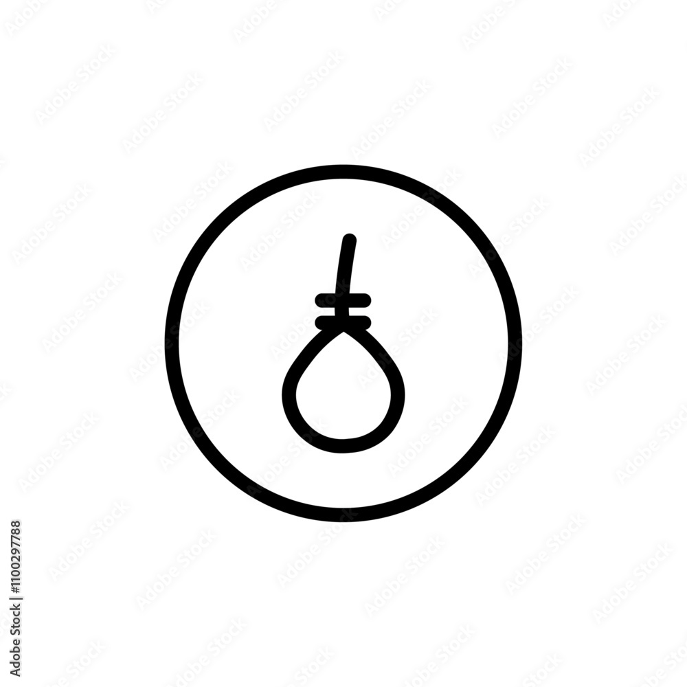 Poster gallows icon Outline vector for web ui
