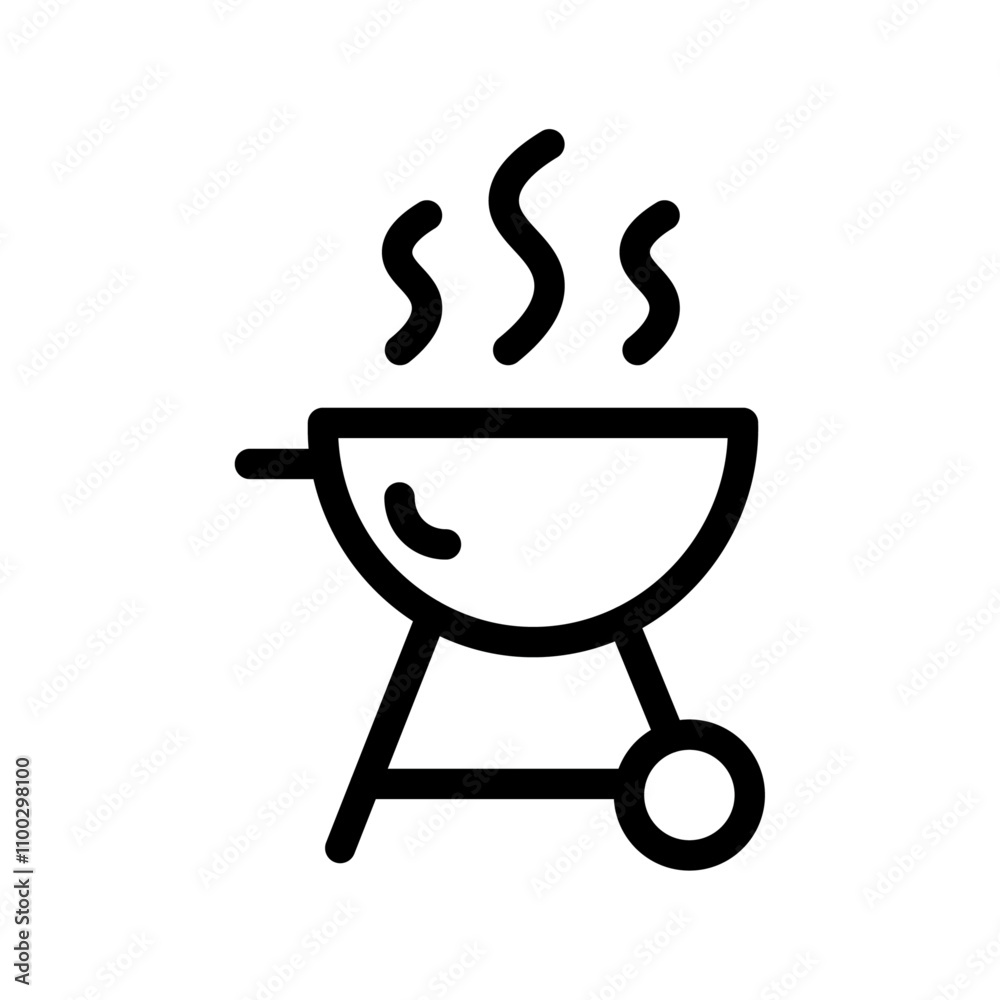 Poster grill icon Outline vector for web ui