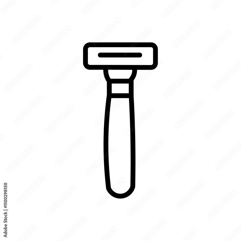 Poster Hair removing razor icon Outline vector for web ui