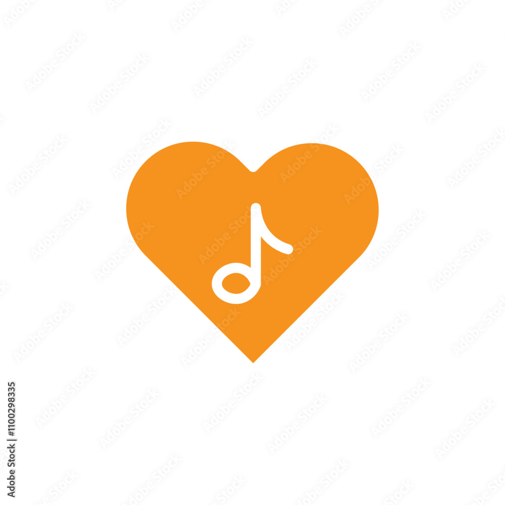 Poster Heard heart note icon Outline vector for web ui