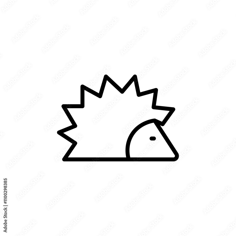 Poster hegdehog icon outline vector for web ui