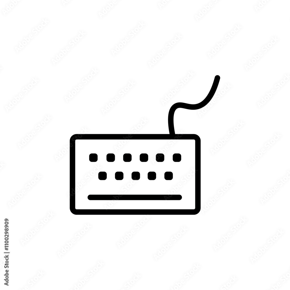 Poster Keyboard icon Outline vector for web ui