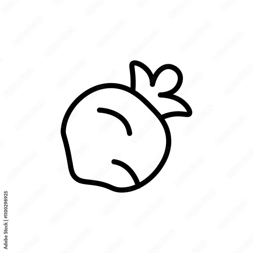 Poster kohlrabi icon Outline vector for web ui