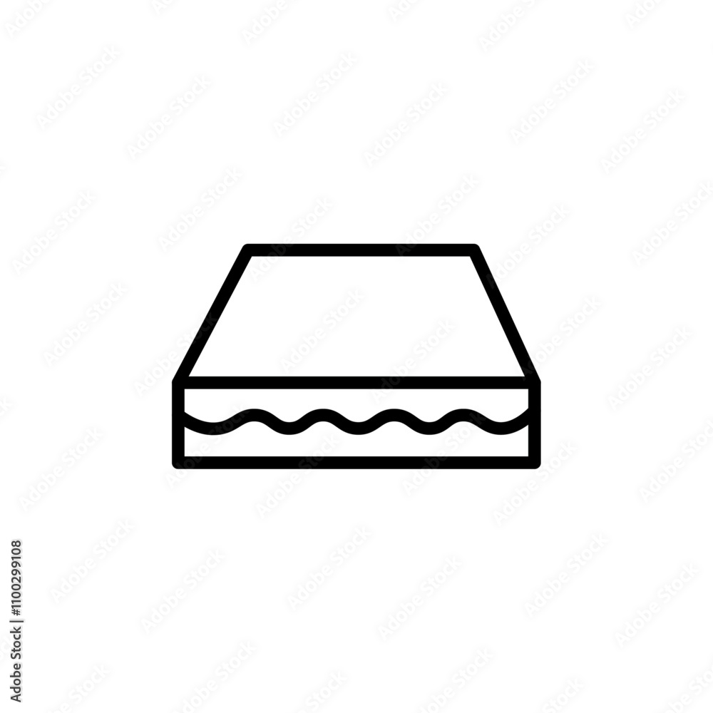 Poster Latex mattress material icon Outline vector for web ui