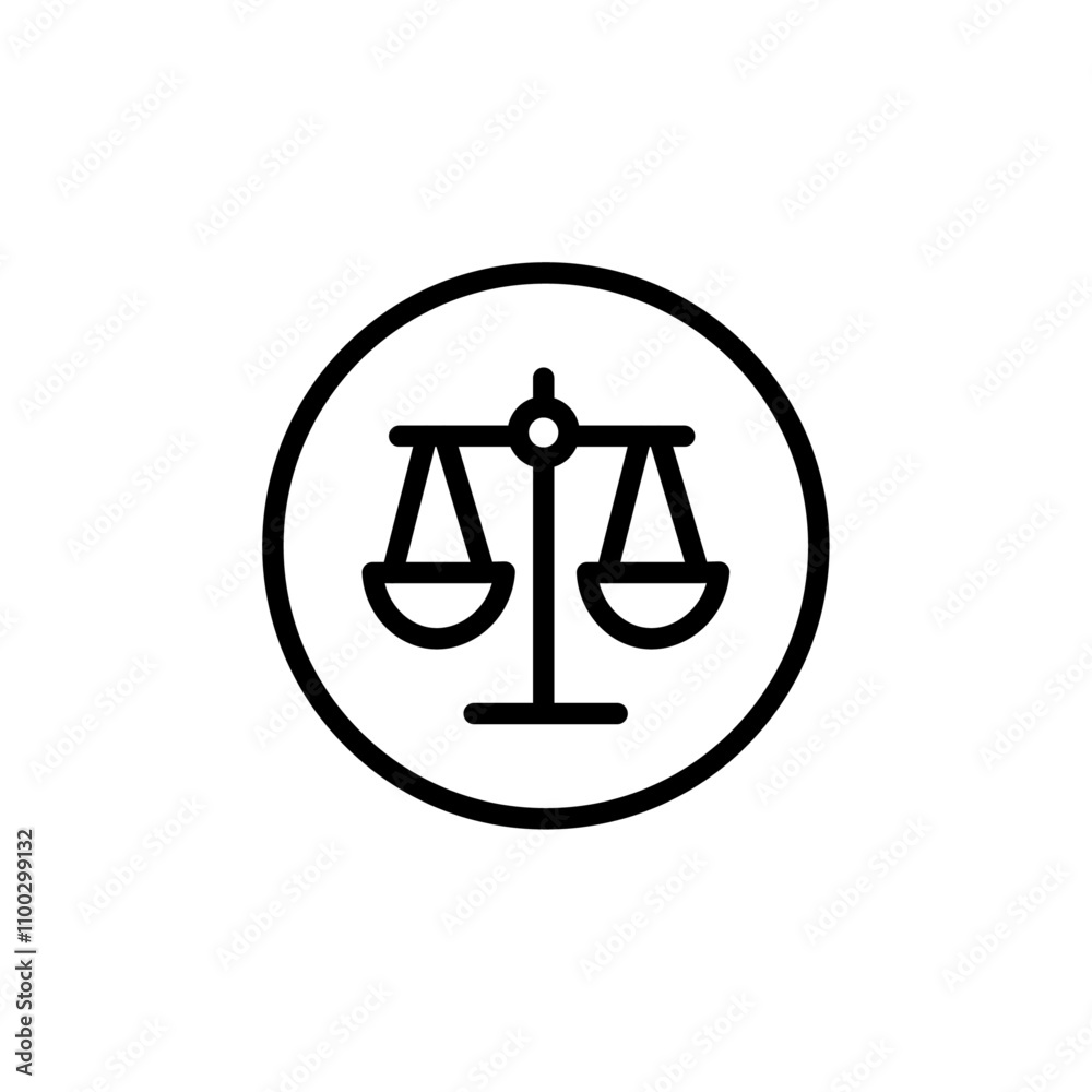 Aufkleber Law scale icon Outline vector for web ui