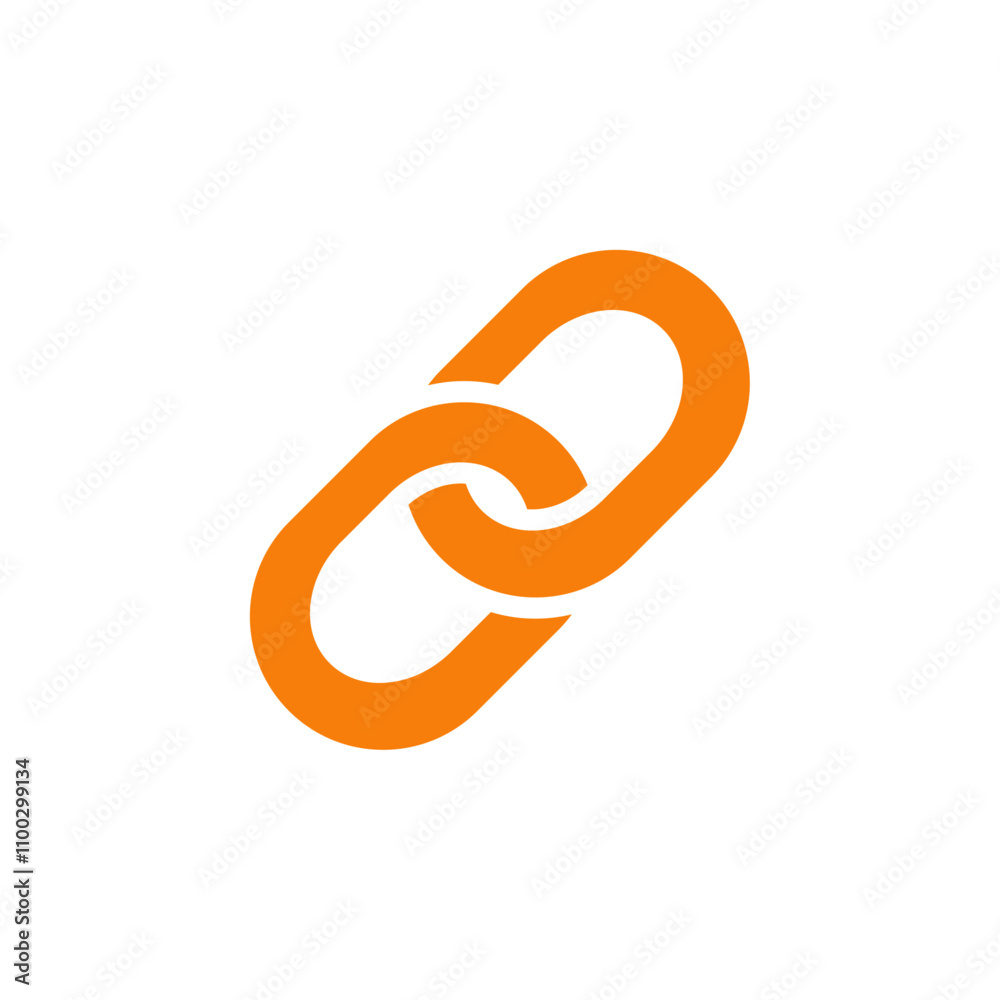 Poster link chain icon outline vector for web ui