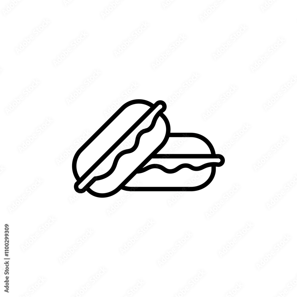 Poster macarons icon Outline vector for web ui