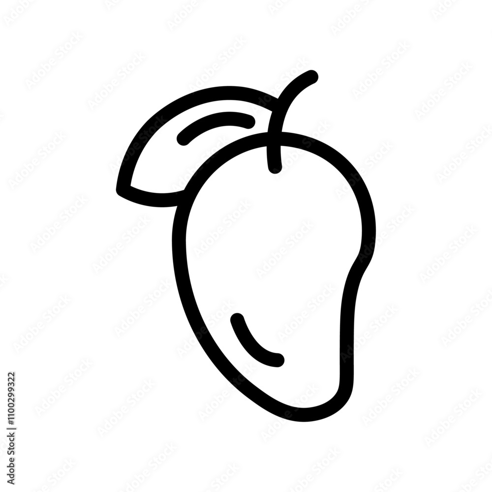 Aufkleber Mango icon Outline vector for web ui