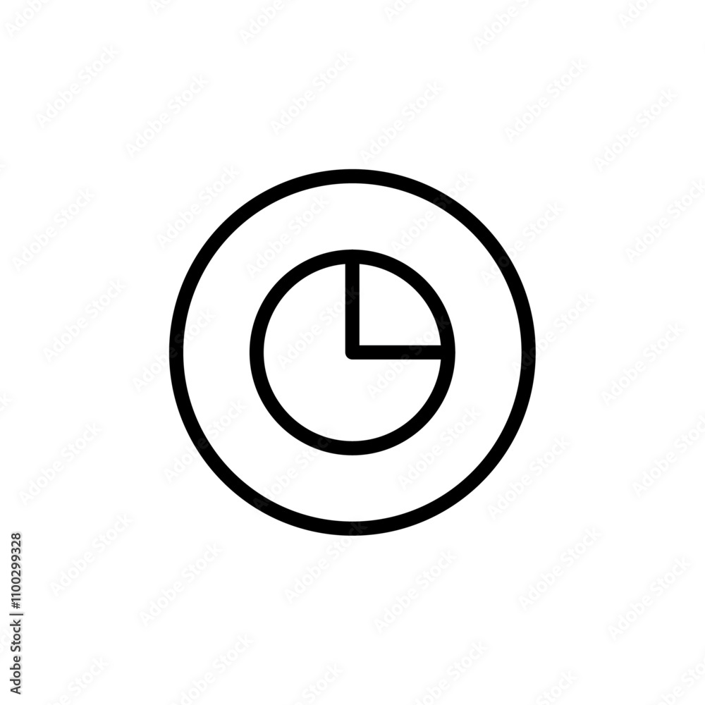 Poster market share icon outline vector for web ui