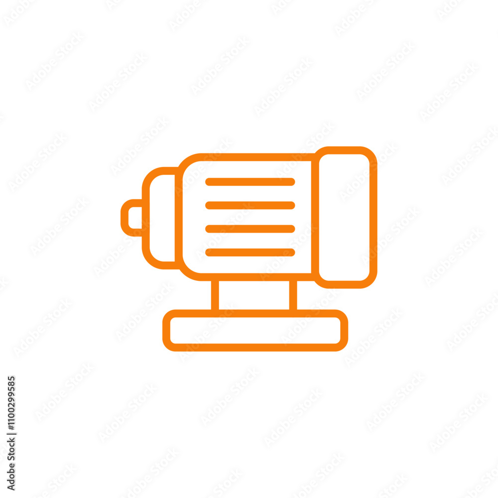 Poster Motor icon Outline vector for web ui