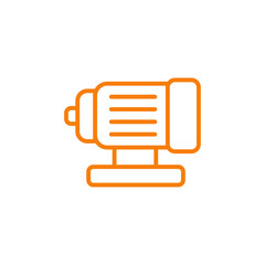 Motor icon Outline vector for web ui