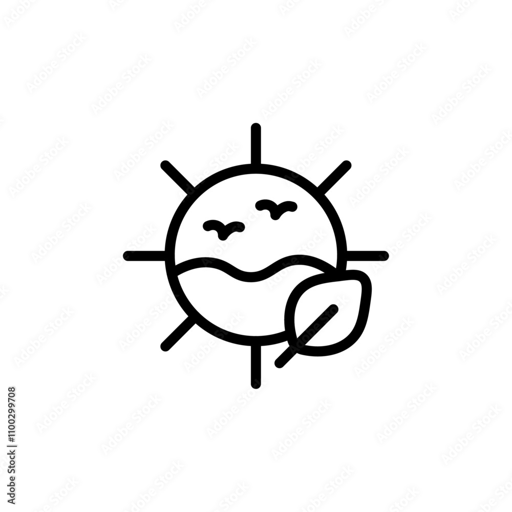 Poster natural resources icon outline vector for web ui