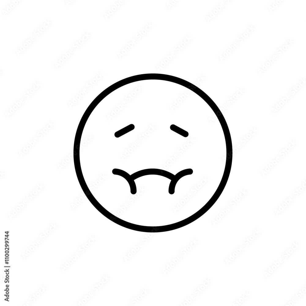 Poster Nausea icon Outline vector for web ui
