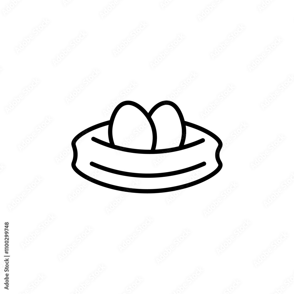 Poster Nest icon Outline vector for web ui