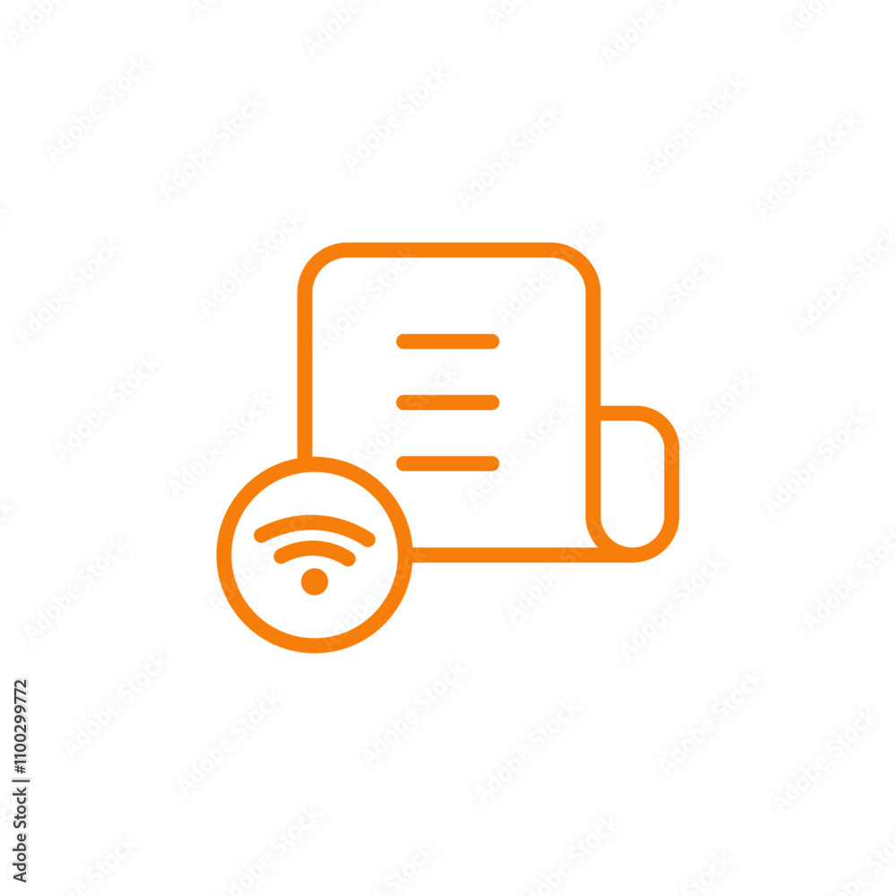 Poster news feed icon outline vector for web ui
