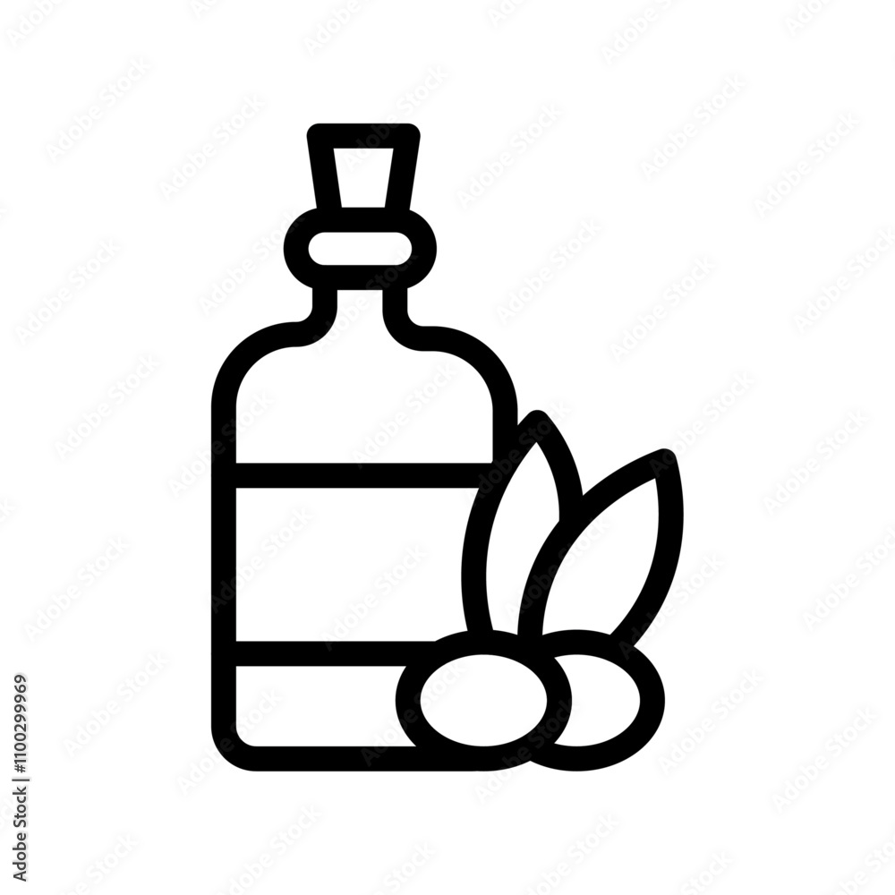 Poster olive oil icon outline vector for web ui