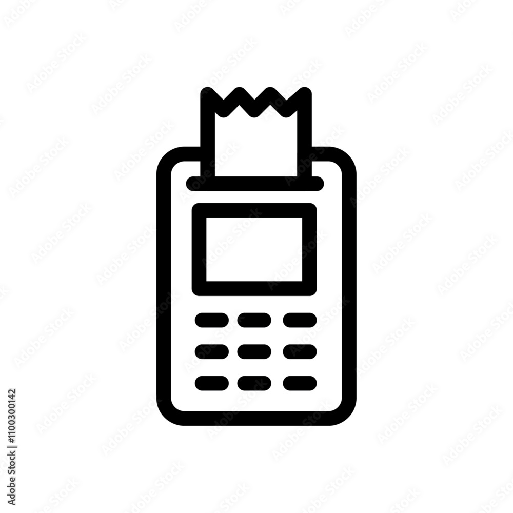 Poster Payment terminal icon Outline vector for web ui