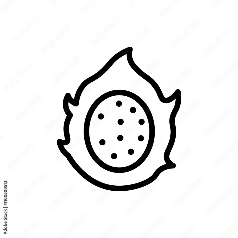 Poster pitaya icon Outline vector for web ui