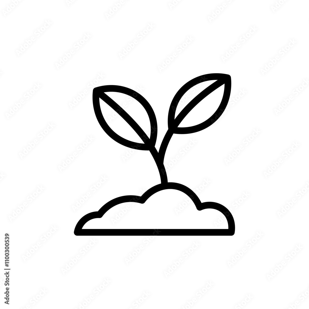 Poster plant icon Outline vector for web ui