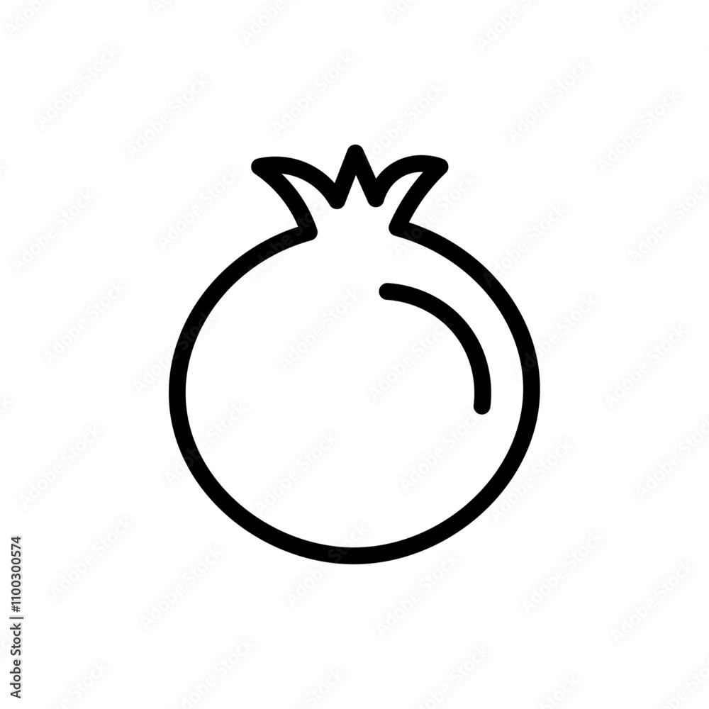 Aufkleber pomegranate icon Outline vector for web ui