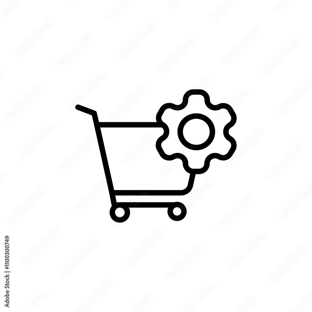 Aufkleber Procurement icon Outline vector for web ui