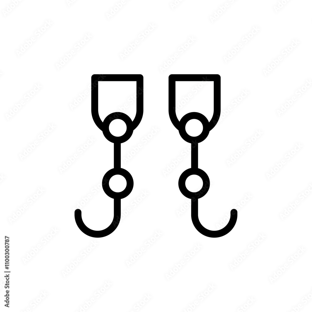 Aufkleber prosthetic leg icon outline vector for web ui