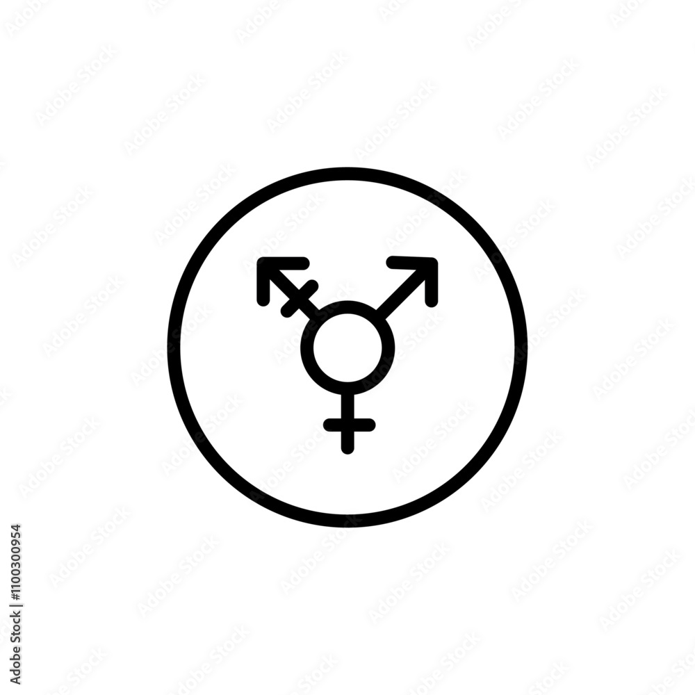 Aufkleber Rainbow LGBT flag icon Outline vector for web ui