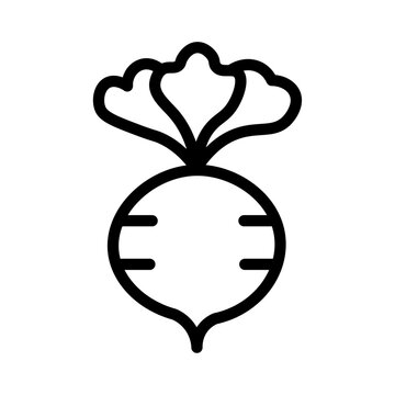recommend clip art: radish icon Outline vector for web ui