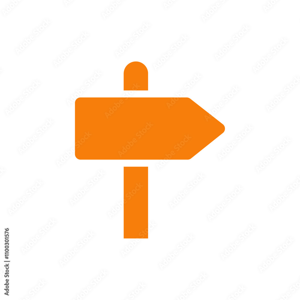 Poster signpost icon Outline vector for web ui
