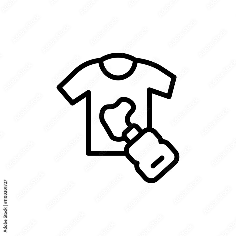 Poster softener clothes dirt icon outline vector for web ui