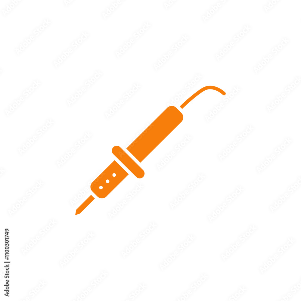 Poster soldering iron icon outline vector for web ui