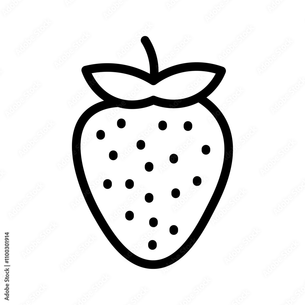 Aufkleber strawberry icon Outline vector for web ui