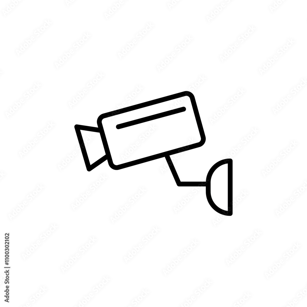 Poster surveillance icon outline vector for web ui