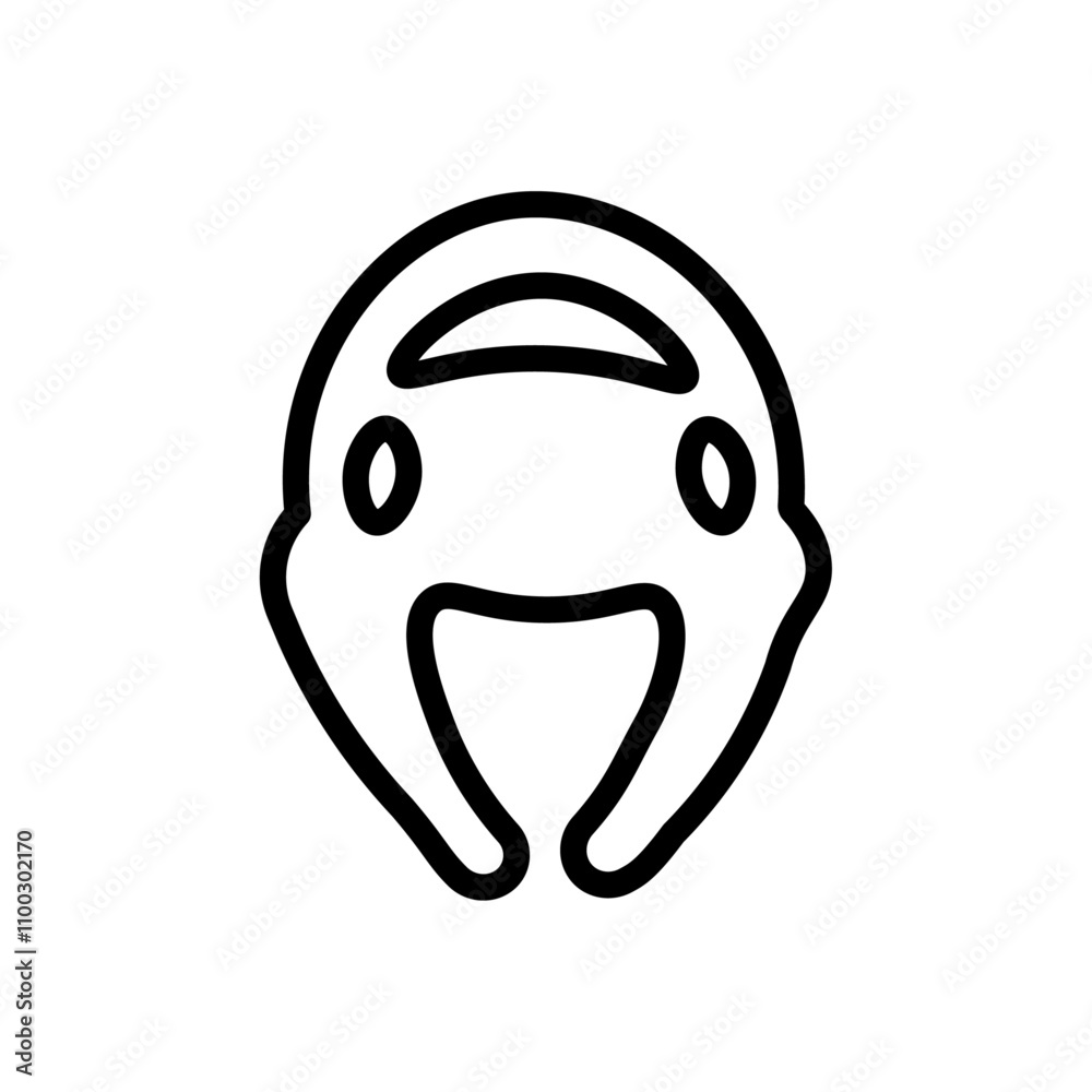 Poster Taekwondo helmet icon Outline vector for web ui