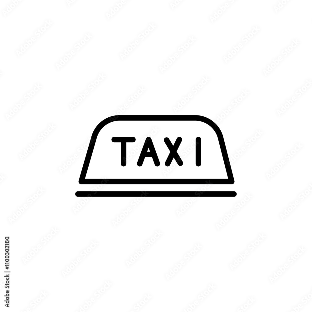 Poster Taxi lamp icon Outline vector for web ui