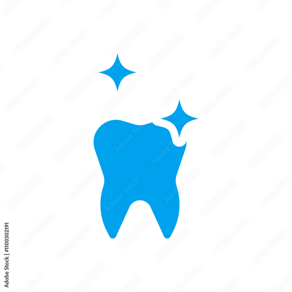Aufkleber teeth cleaning icon outline vector for web ui